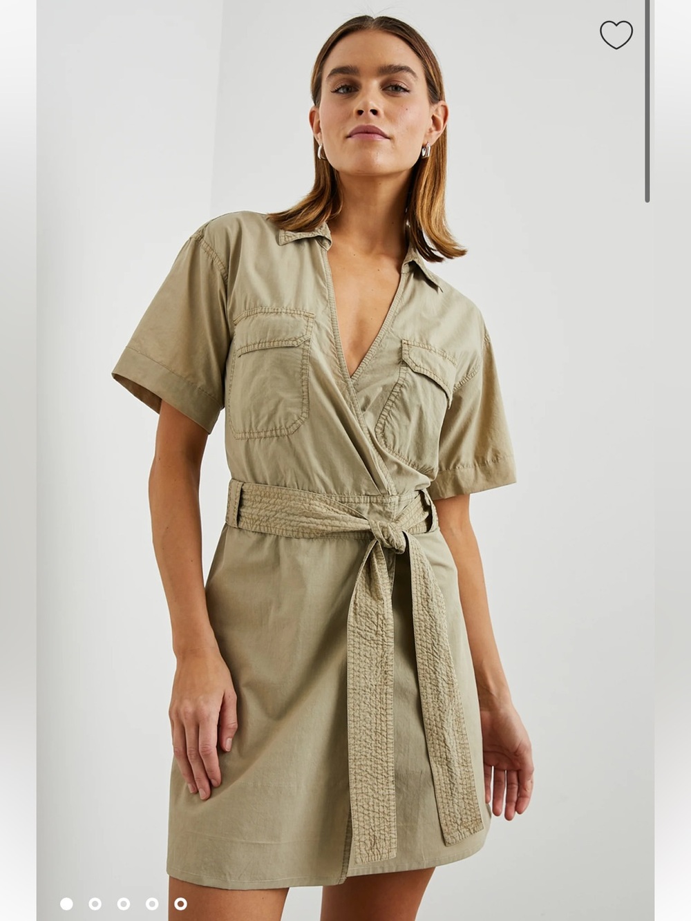 Rails Natalie khaki belted mini dress